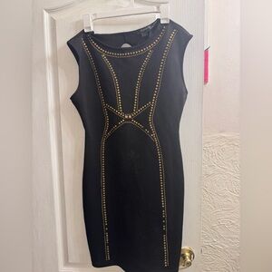 Elegant Black Studded Dress